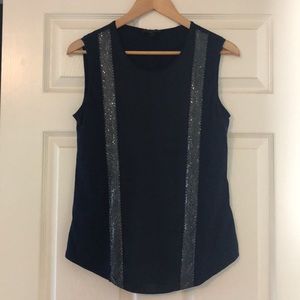 JCrew Navy Sequined Tank
